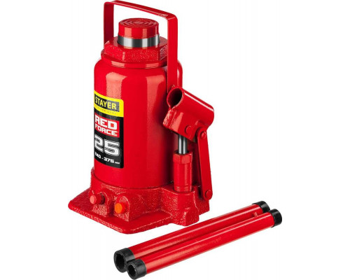 STAYER 25 т, 240-375 мм, домкрат бутылочный гидравлический RED FORCE 43160-25_z01 Professional