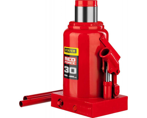 STAYER 30 т, 285-465 мм, домкрат бутылочный гидравлический RED FORCE 43160-30_z01 Professional