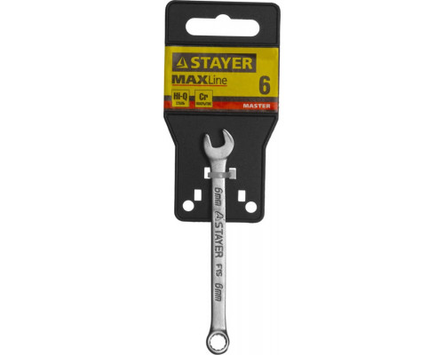 STAYER 6 мм, комбинированный гаечный ключ 27085-06