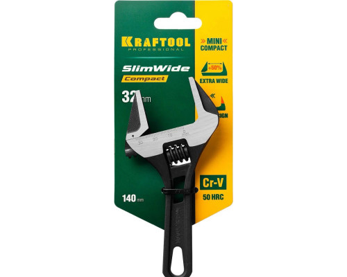 KRAFTOOL 140/28 мм, Cr-V, ключ разводной SlimWide Compact 27266-20
