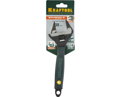 KRAFTOOL 200/38 мм, Cr-V, ключ разводной SlimWide-S 27263-20