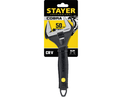 STAYER 250/50 мм, ключ разводной COBRA 27264-25