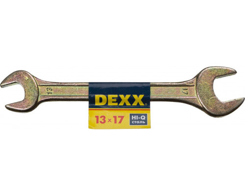 DEXX 13х17 мм, оцинкованный, гаечный ключ рожковый 27018-13-17