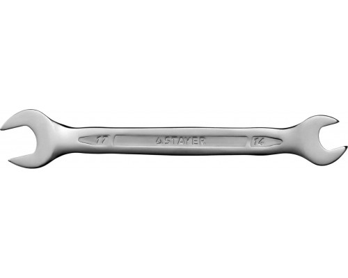 STAYER 14х17 мм, Cr-V сталь, хромированный, гаечный ключ рожковый 27035-14-17 Professional