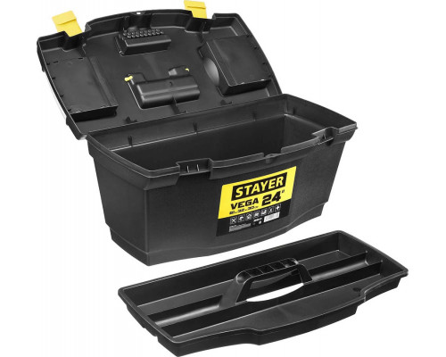 STAYER 610 х 320 х 300 мм (24"), пластиковый, ящик для инструментов VEGA-21 38105-21_z03