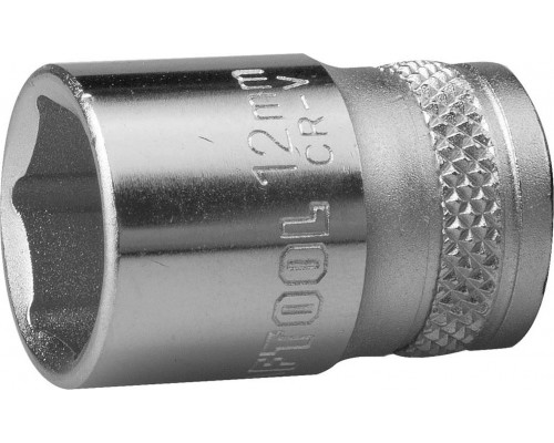 KRAFTOOL 1/4", 12 мм, Cr-V сталь, хромированная, торцовая головка 27815-12_z01