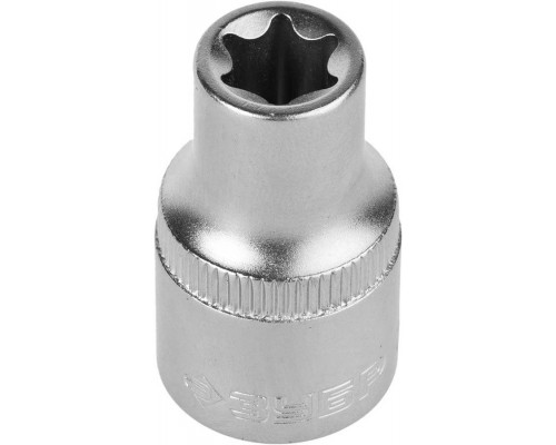 ЗУБР 1/2", E10, Cr-V сталь, хромированная, торцовая головка 27719-10