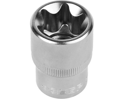 ЗУБР 1/2", E24, Cr-V сталь, хромированная, торцовая головка 27719-24