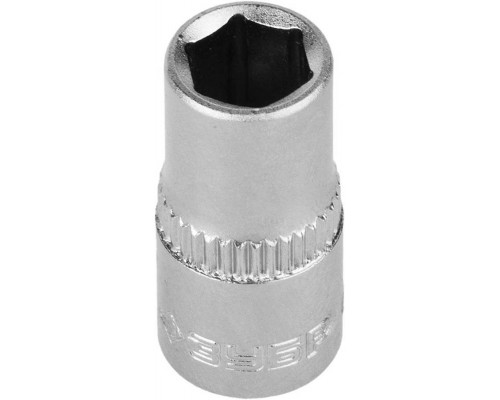 ЗУБР 1/4", 7 мм, Cr-V сталь, хромированная, торцовая головка 27715-07