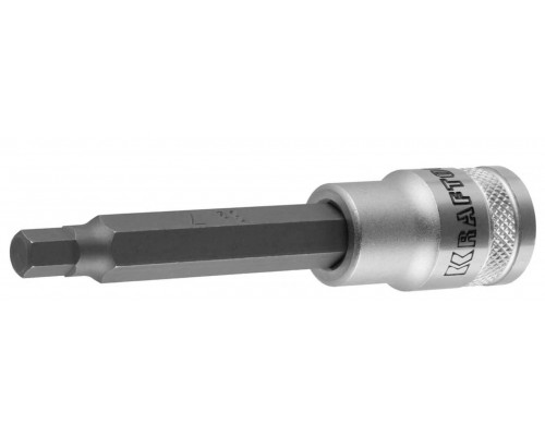 KRAFTOOL 1/2", 100 мм, S2 сталь, H7, удлиненная, фосфатированная, торцовая бита-головка INDUSTRIE QUALITAT 27909-07_z01