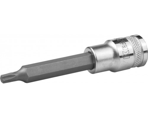 KRAFTOOL 1/2", 100 мм, S2 сталь, Т30, удлиненная, сатинированная, торцовая бита-головка INDUSTRIE QUALITAT 27906-30_z01