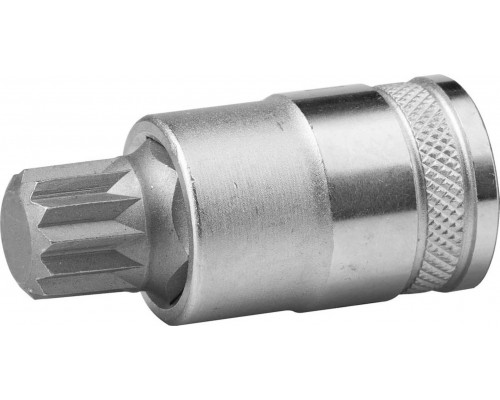 KRAFTOOL 1/2", 55 мм, S2 сталь, M16, сатинированная, торцовая бита-головка INDUSTRIE QUALITAT 27911-16_z01