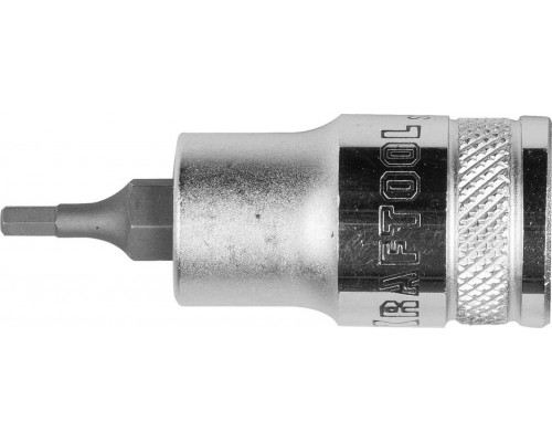 KRAFTOOL 1/2", S2 сталь, H3, сатинированная, торцовая бита-головка "INDUSTRIE QUALITAT" 27908-03