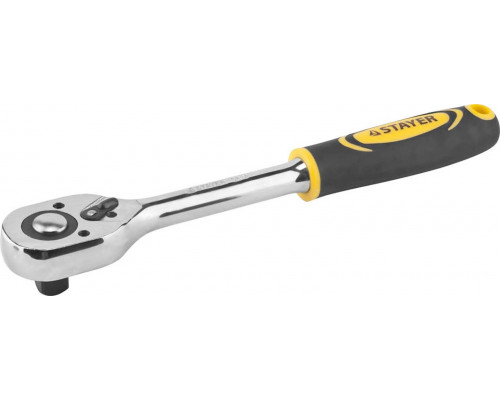 STAYER 1/2", 45 зубцов, Cr-V сталь, трещотка для торцовых головок 27786-1/2
