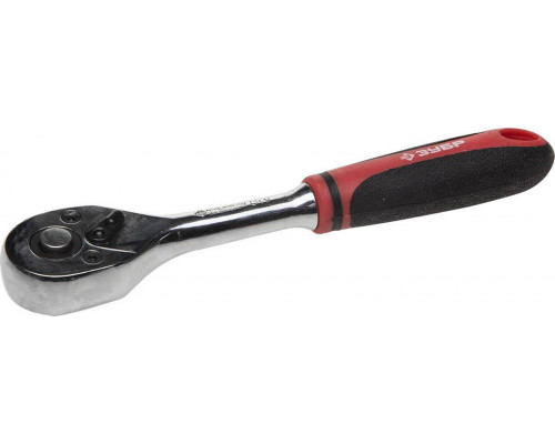 ЗУБР 3/8", 72 зубца, Cr-V сталь, трещотка для торцовых головок 27736-3/8