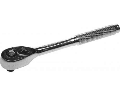 ЗУБР 3/8", 72 зубца, Сr-V сталь, трещотка для торцовых головок 27739-3/8