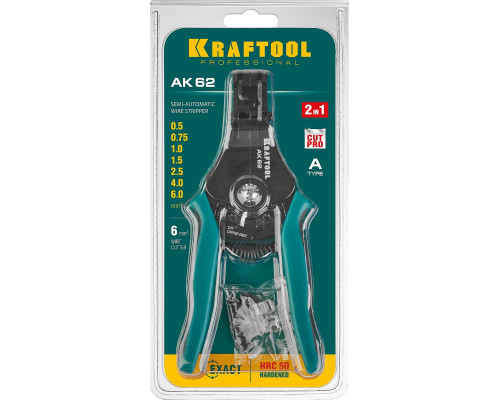 KRAFTOOL 0.5-6 мм², стриппер полуавтоматический АК-62 22681