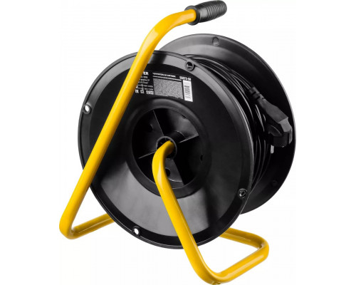 STAYER 40 м, 1300Вт, ПВС 2x0, удлинитель на катушке MS 207 55073-40