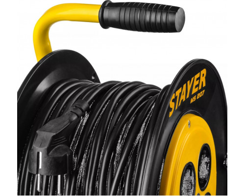 STAYER 50 м, 1300Вт, ПВС 2x0, удлинитель на катушке MS 207 55073-50
