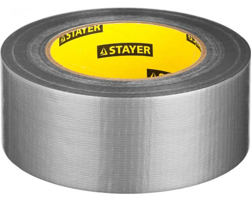 STAYER 48 мм х 45 м, серебристая, на тканевой основе, армированная лента (скотч) 12080-50-50