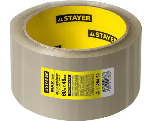 STAYER 48 мм х 60 м, 45 мкм, упаковочная клейкая лента (скотч) 1204-50