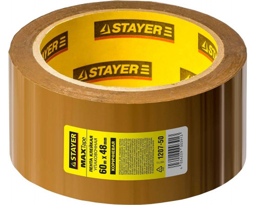 STAYER 48 мм х 60 м, 45 мкм, упаковочная клейкая лента (скотч) 1207-50