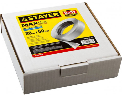STAYER 50 мм х 30 м, металлизированная, лента углозащитная (скотч) 12478-50-30