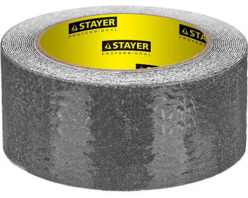 STAYER 50 мм х 5м, черная, лента клейкая противоскользящая (скотч) 12270-50-05