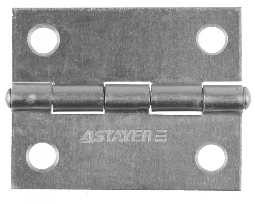 STAYER 50 x 38 x 1.25 мм, 1 шт., цвет белый цинк, петля универсальная 37611-50-1 Master