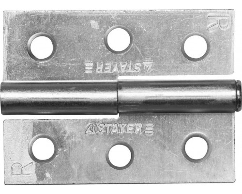 STAYER 65 x 48 x 2 мм, 1 шт., цвет белый цинк, правая, петля разъемная 37613-65-1R Master