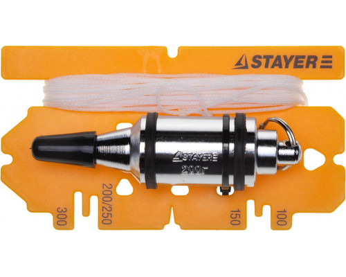 STAYER 5 м, 600 г, отвес строительный со шнуром с противоударными ободками 06352-60