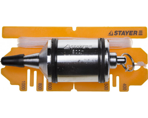 STAYER 5 м, 800 г, отвес строительный со шнуром с противоударными ободками 06352-80