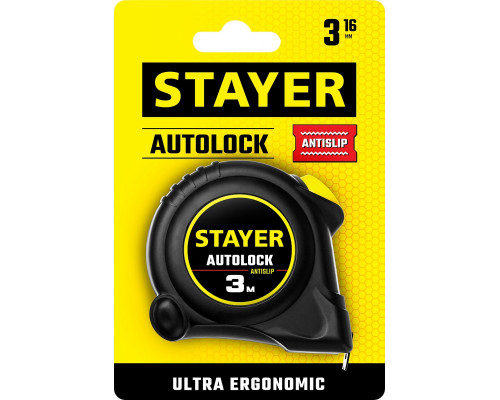 STAYER 3 м х 16 мм, с автостопом рулетка 2-34126-03-16_z02