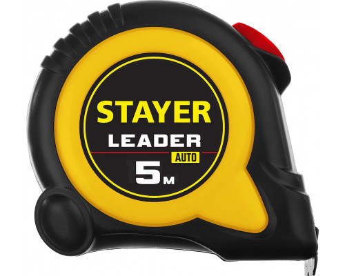 STAYER 5 м х 19 мм, автостопом, ударостойкий, обрезиненный корпус, рулетка 3402-05-19_z02