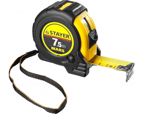 STAYER 7.5 м х 25 мм, рулетка MARS 34131-075_z01