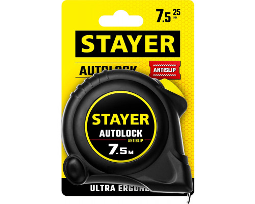 STAYER 7.5 м х 25 мм, с автостопом рулетка 2-34126-07-25_z02