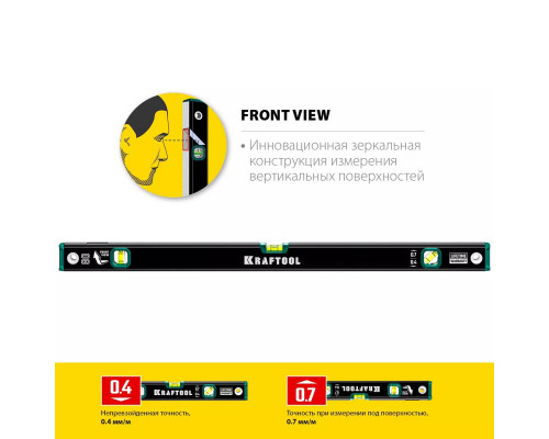 KRAFTOOL 800 мм, уровень с зеркальным глазком GRAND 34781-80