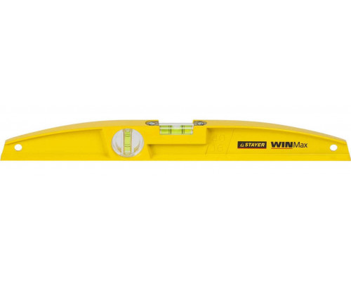 STAYER WINMax 400 мм уровень литой усиленный, 2 глазка, фрезерованный, резиновые накладки, 34713-040_z01