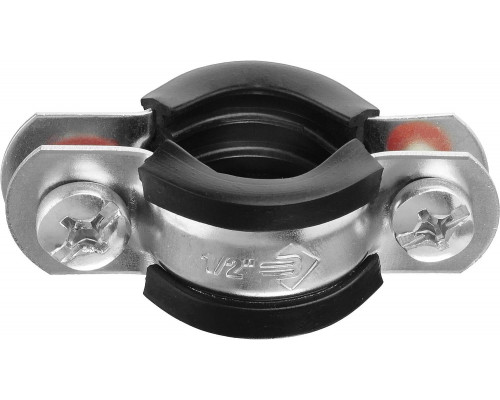 ЗУБР 1/2", оцинкованный, 10 шт., хомут трубный с гайкой 37850-20-24