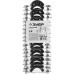 ЗУБР 3/4", оцинкованный, 9 шт., хомут трубный с гайкой 37850-25-29