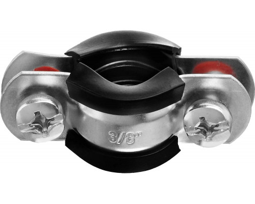 ЗУБР 3/8", оцинкованный, 10 шт., хомут трубный с гайкой 37850-15-19