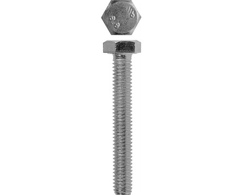 ЗУБР M12 x 45 мм, 3 шт., оцинкованный, болт с шестигранной головкой DIN 933 4-303076-12-045