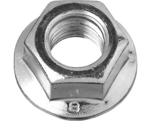 ЗУБР DIN 6923 с фланцем, M16, 5 кг, кл. пр. 8, оцинкованная гайка 303630-16
