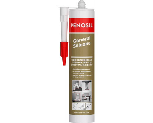 PENOSIL 280 мл, прозрачный, нейтральный, герметик 100% силиконовый GENERAL SILICONE H4174