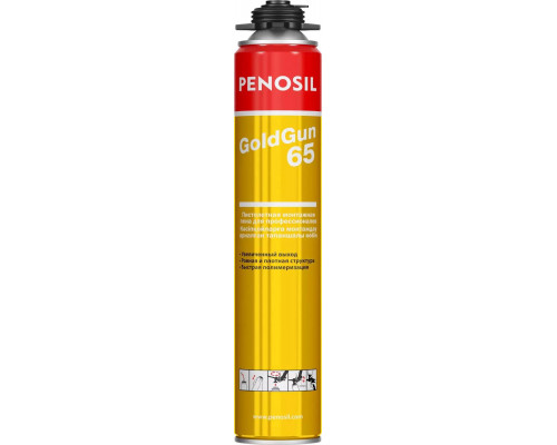 PENOSIL 870, с увелич. выходом, пистолетная, пена монтажная мелкопористая GOLD GUN 65 A1251Z