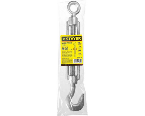 STAYER М20, 1 шт., талреп DIN 1480, крюк-кольцо 30515-20