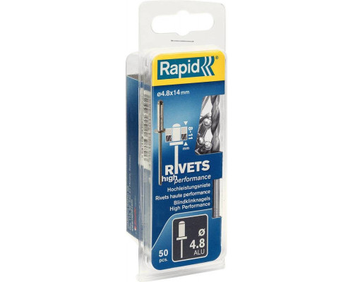 RAPID 4.8 x 14 мм, 50 шт., заклепки из алюминия 5000389