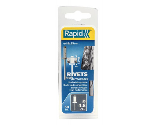RAPID 4.8 x 25 мм, 50 шт., заклепки из алюминия 5000392