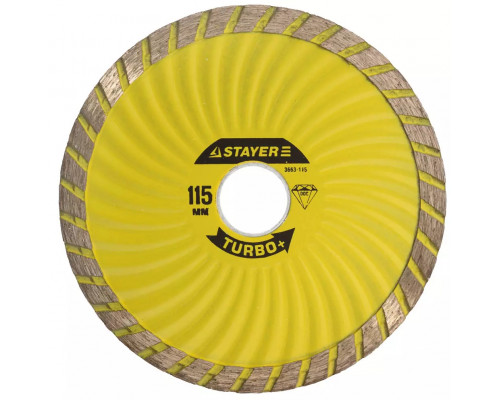 STAYER Ø 110Х22.2 мм, алмазный, сплошной, диск отрезной TURBO-Plus 3663-110