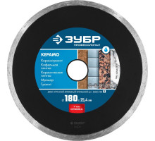 ЗУБР Ø 180х25.4 мм, алмазный, сплошной, диск отрезной КЕРАМО 36655-180_z02 Профессионал